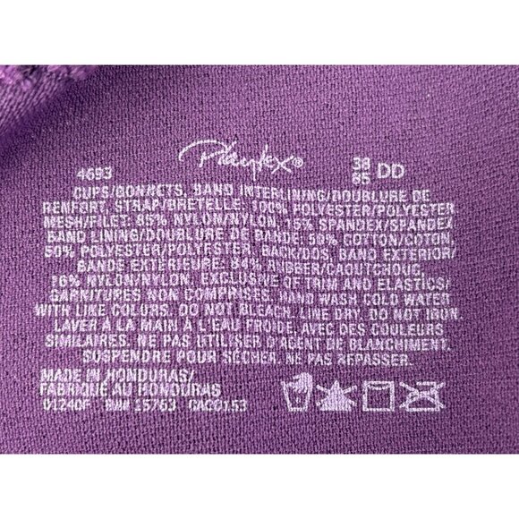 Playtex 18 Hour Shoulder Comfort Wireless Full Coverage Bra 4693 Plum 38DD - Picture 5 of 5